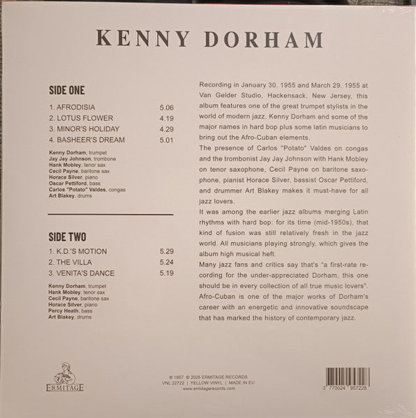 Kenny Dorham : Afro-Cuban (LP, Album, RE, Yel)