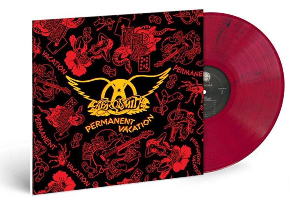 the album cover for Aerosmith - Permanent Vacation (Blk) [Colored Vinyl] [180 Gram] (Red)