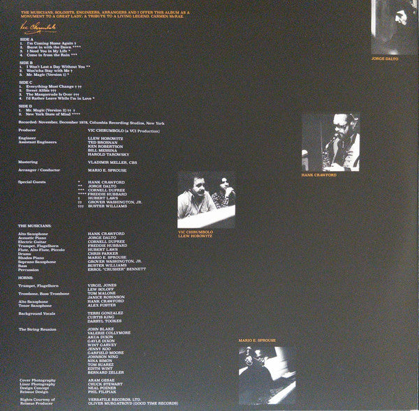 Carmen McRae : I'm Coming Home Again (2xLP, RE, Rec)
