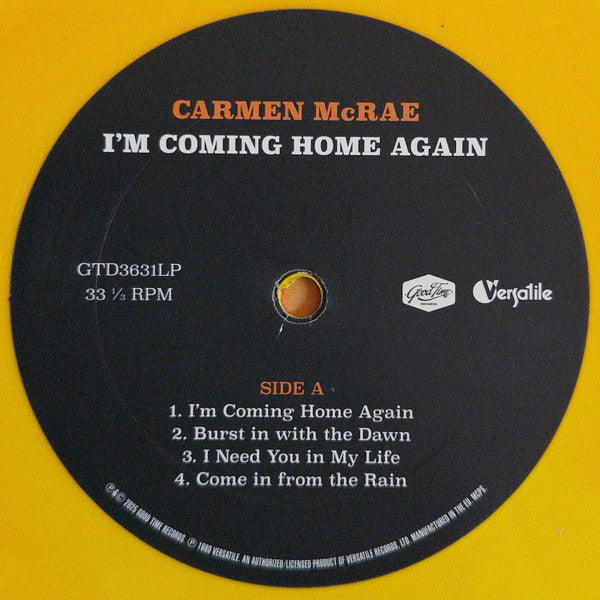 Carmen McRae : I'm Coming Home Again (2xLP, RE, Rec)