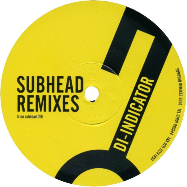 Subhead : Subhead Remixes (12")
