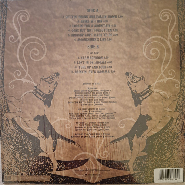 Hank Williams III : Rebel Within (LP, Album, RP)