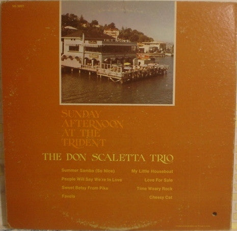 The Don Scaletta Trio : Sunday Afternoon At The Trident (LP, Album)