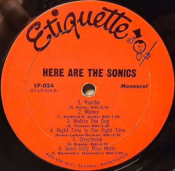 The Sonics : !!!Here Are The Sonics!!! (LP, Album, Mono)