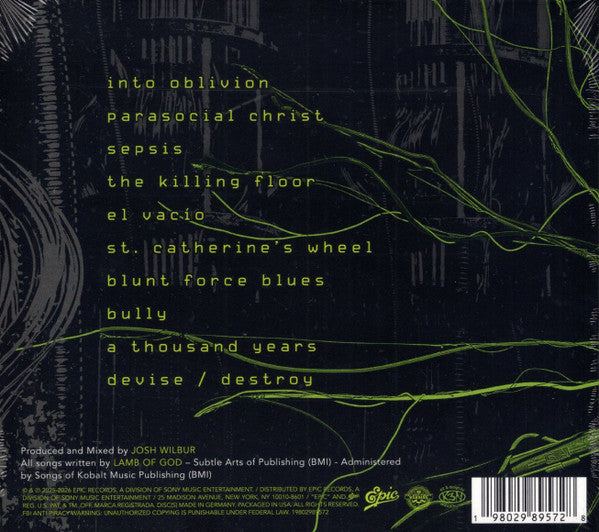 Lamb Of God : Into Oblivion (CD, Album, Sig)