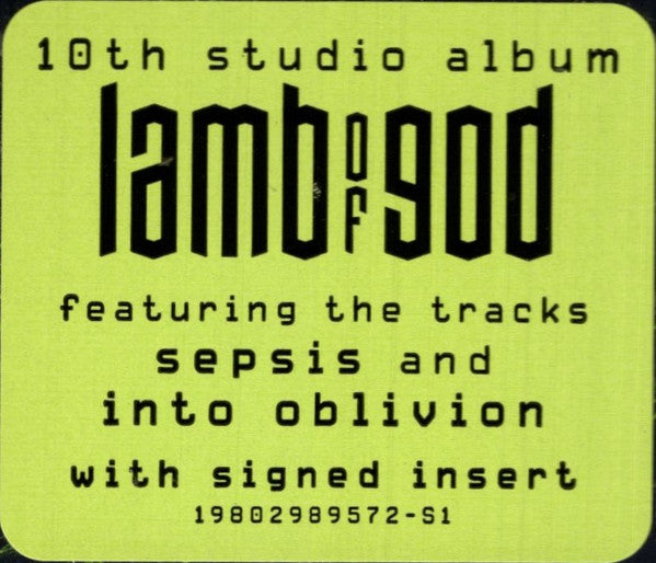 Lamb Of God : Into Oblivion (CD, Album, Sig)