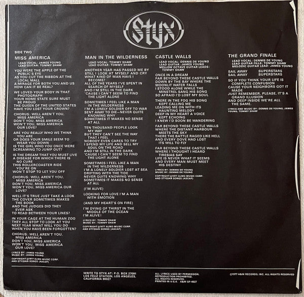 Styx : The Grand Illusion (LP, Album, Ter)