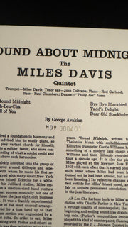 Miles Davis : 'Round About Midnight (LP, Album, Mono, Ltd, Num, RE, Cle)