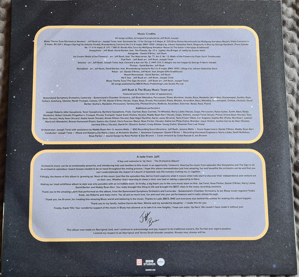 The Bluey Music Team, Joff Bush : Up Here (LP, Album, Tra)