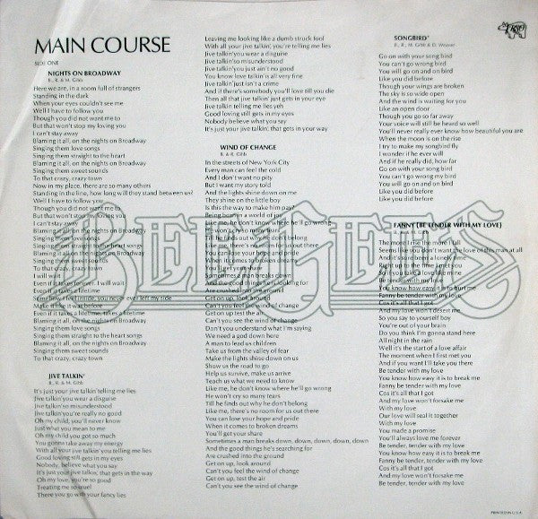 Bee Gees : Main Course (LP, Album, RE, San)