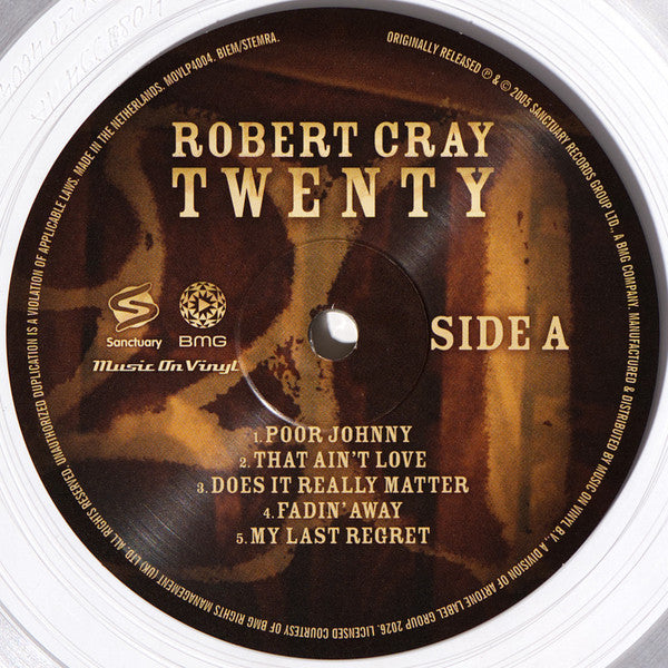 The Robert Cray Band : Twenty (LP, Album, Ltd, Num, RE, Tra)