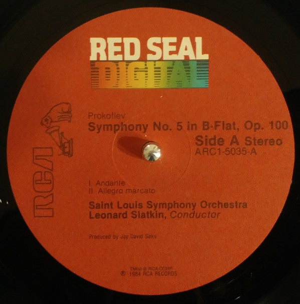 Prokofiev* - Saint Louis Symphony Orchestra, Leonard Slatkin : Symphony No. 5 (LP, Album)