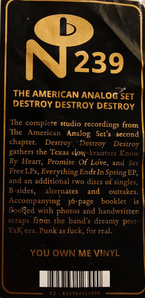 The American Analog Set : Destroy Destroy Destroy (Box, Comp + LP, Album, RE, Mar + LP, Album, RE, Ma)