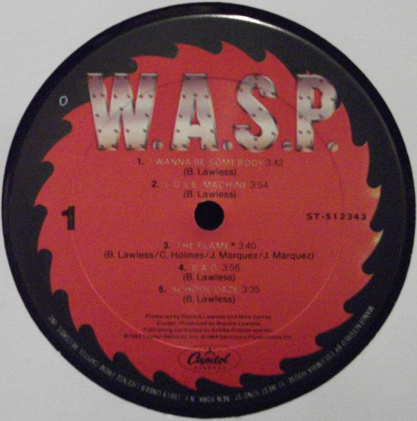 W.A.S.P. : W.A.S.P. (LP, Album, Club, Car)