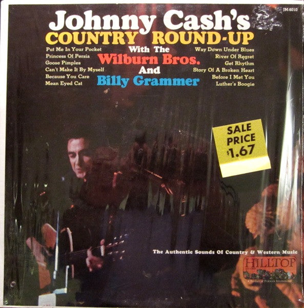 Johnny Cash With The Wilburn Bros.* And Billy Grammer : Country Round-up (The Authentic Sounds Of Country & Western Music) (LP, Comp, Mono)