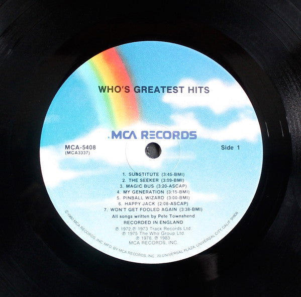 The Who : Who's Greatest Hits (LP, Comp, Pin)