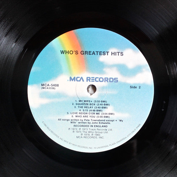 The Who : Who's Greatest Hits (LP, Comp, Pin)