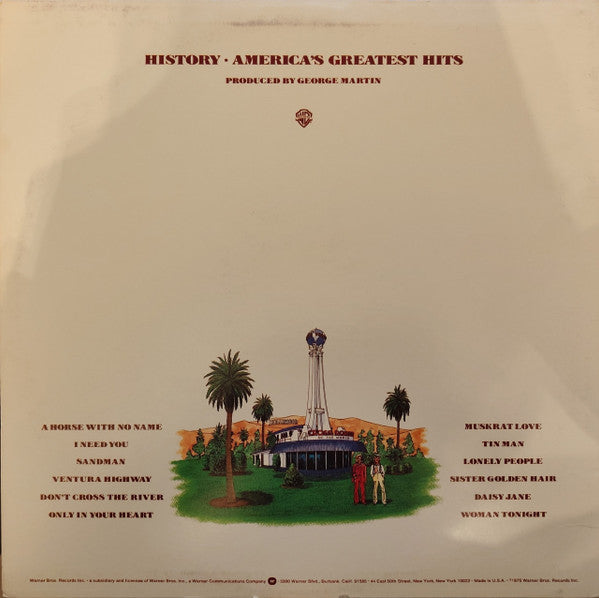 America (2) : History - America's Greatest Hits (LP, Comp, Pit)