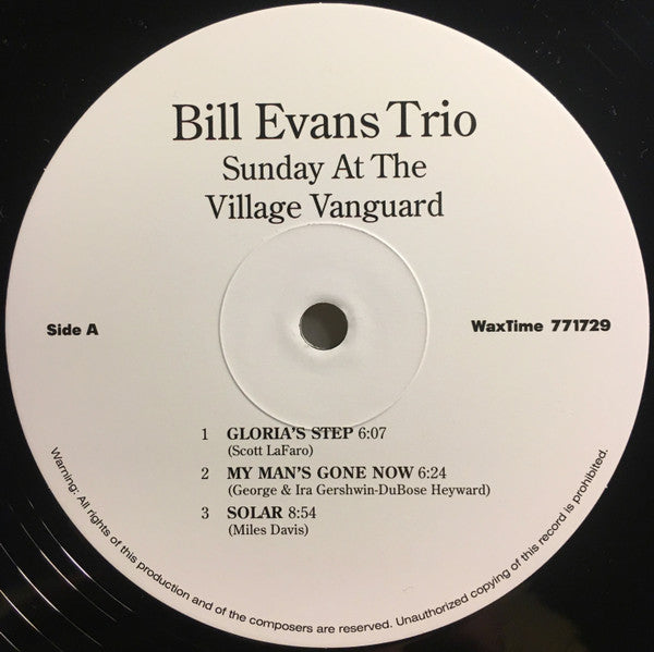 Bill Evans Trio* : Sunday At The Village Vanguard (LP, Album, Ltd, RE, RM, 180)