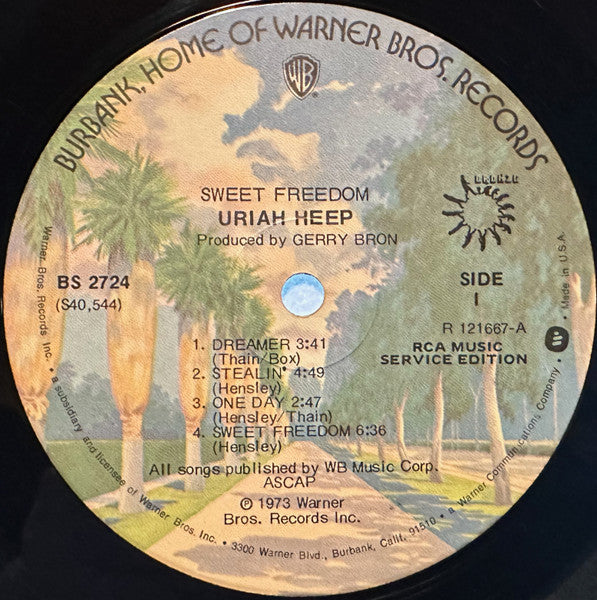 Uriah Heep : Sweet Freedom (LP, Album, RCA)