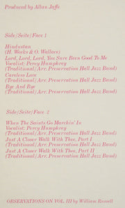 Preservation Hall Jazz Band : When The Saints Go Marchin' In (New Orleans, Vol. III) (LP, Album)