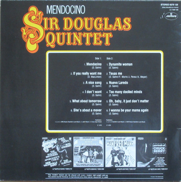 Sir Douglas Quintet : Mendocino (LP, Comp)