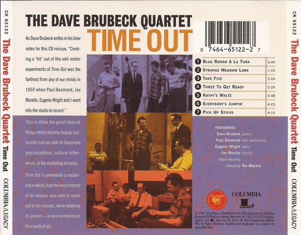 The Dave Brubeck Quartet : Time Out (HDCD, Album, RE, RM)