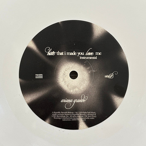 Ariana Grande : Hate That I Made You Love Me (7", Single, Ltd, Whi)