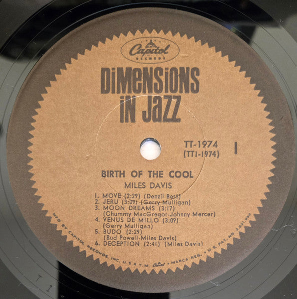 Miles Davis : Birth Of The Cool (LP, Comp, Mono, RE, Scr)