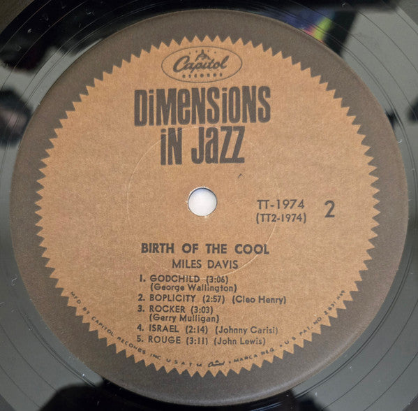 Miles Davis : Birth Of The Cool (LP, Comp, Mono, RE, Scr)