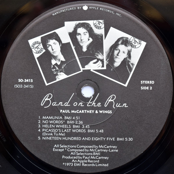 Wings (2) : Band On The Run (LP, Album, RE, Los)