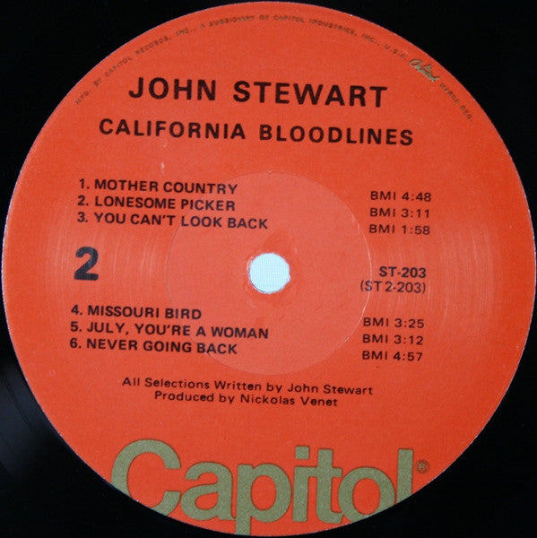 John Stewart (2) : California Bloodlines (LP, Album, RE)