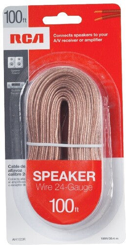 RCA AH100R Speaker Wire 24 Gauge High Performance Wire 100 Foot