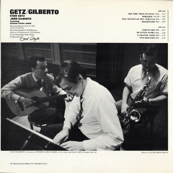 Stan Getz / Joao Gilberto* Featuring Antonio Carlos Jobim : Getz / Gilberto (LP, Album, Gat)