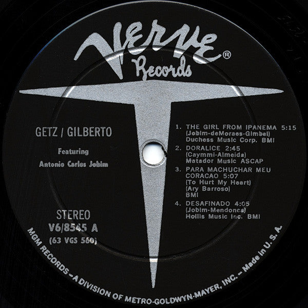 Stan Getz / Joao Gilberto* Featuring Antonio Carlos Jobim : Getz / Gilberto (LP, Album, Gat)