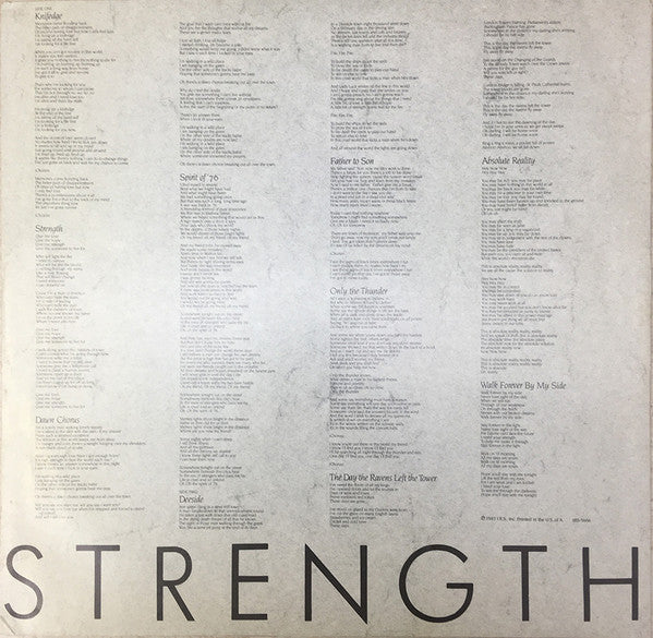 The Alarm : Strength (LP, Album, Club)
