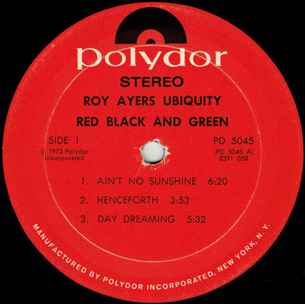 Roy Ayers Ubiquity : Red Black & Green (LP, Album, Mon)