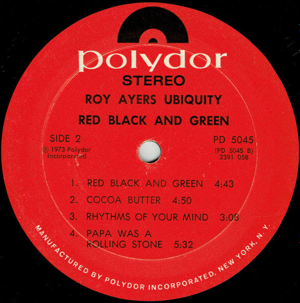 Roy Ayers Ubiquity : Red Black & Green (LP, Album, Mon)