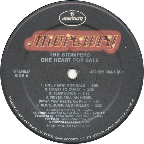 The Stompers (3) : One Heart For Sale (LP, Album)