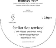 the album cover for Marcus Marr - Familiar Five: Remixed