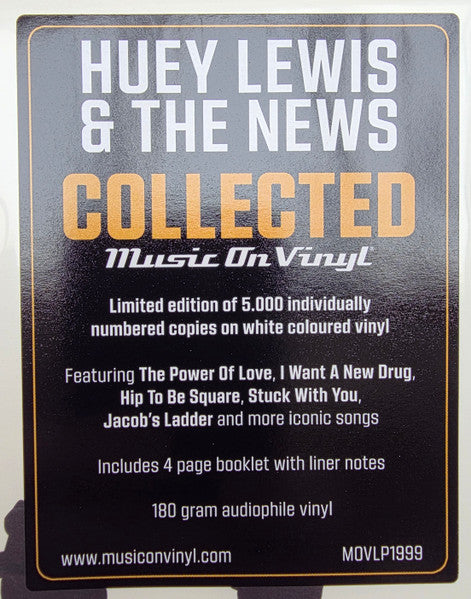 Huey Lewis & The News : Collected (2xLP, Comp, Ltd, Num, Whi)