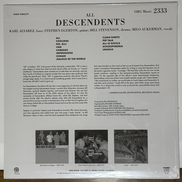 Buy Descendents : All (LP, Album, RE) Online for a great price Buy Descendents : All (LP, Album, RE) Online for a great price