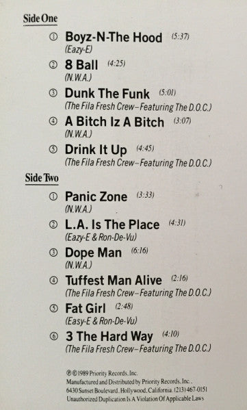 Various : N.W.A. And The Posse (Cass, Comp, RE)