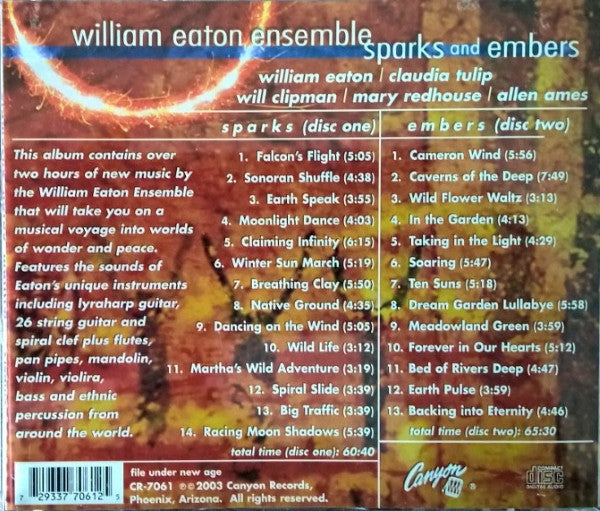 William Eaton Ensemble : Sparks And Embers (2xCD, Album)