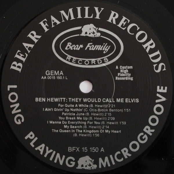 Ben Hewitt : They Would Call Me Elvis! (LP, Comp)