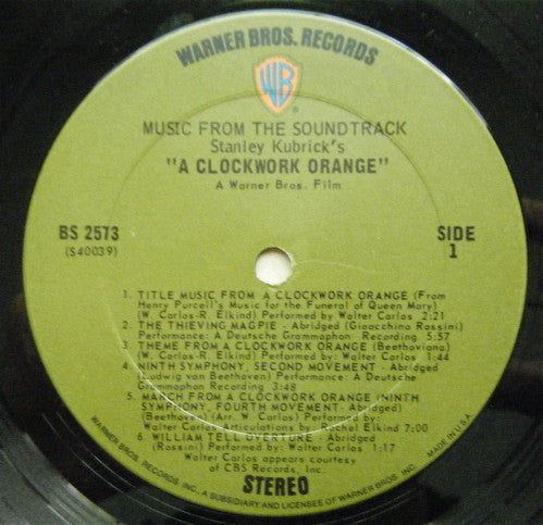 Various : Stanley Kubrick's A Clockwork Orange (Music From The Soundtrack) (LP, Album, RE, San)