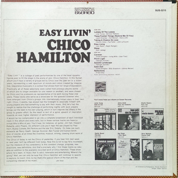 Chico Hamilton : Easy Livin' (LP, Comp)