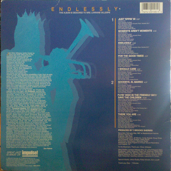 Dizzy Gillespie : Endlessly (LP, Album)