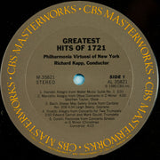 Philharmonia Virtuosi Of New York*, Richard Kapp : Greatest Hits Of 1721 (LP, Album)