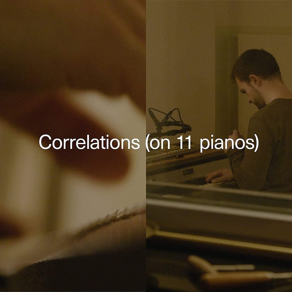 the album cover for Carlos Cipa - Correlations (on 11 pianos)